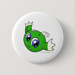 Swirling green kiko 2 inch round button