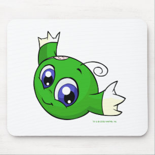 Swirling green kiko mouse pad