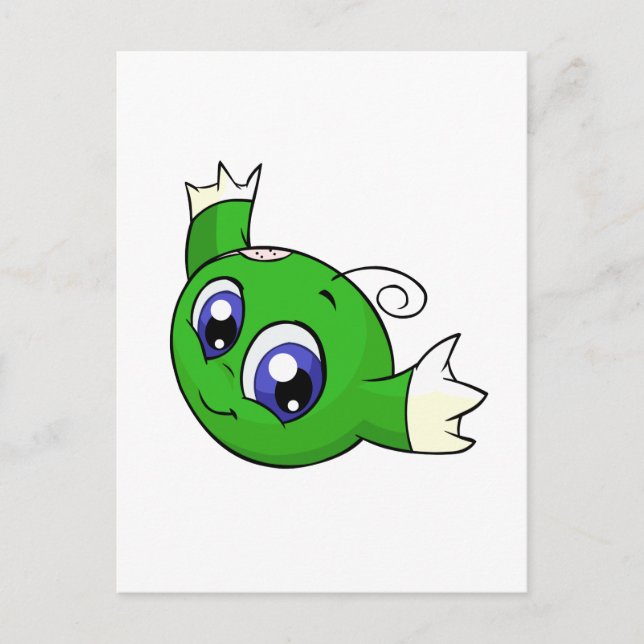 Swirling green kiko postcard (Front)