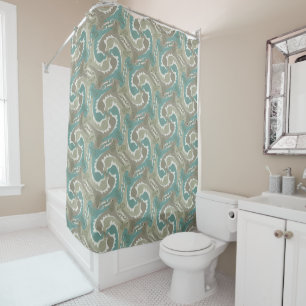 Swirling Hares Tesselation Soft Green S Curtain 4