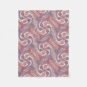 Swirling Hares Tesselation soft Purple Blanket 2
