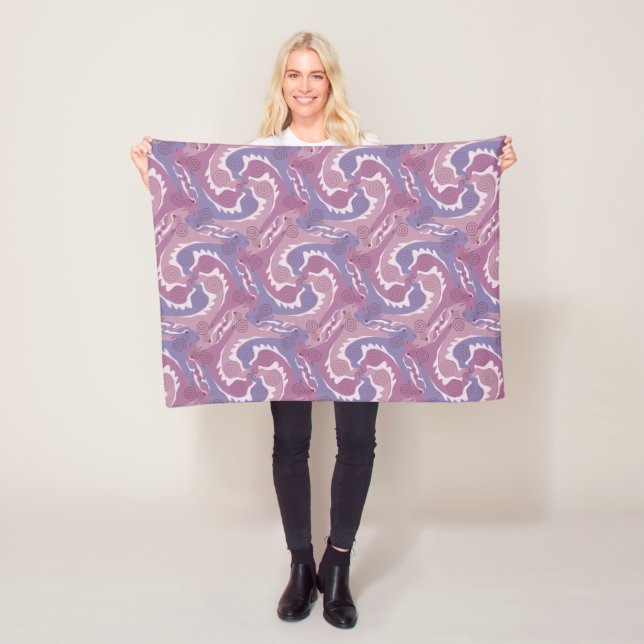 Swirling Hares Tesselation Soft purple Blanket 5 (In Situ)