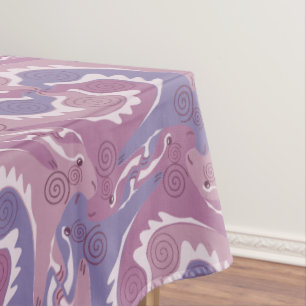 Swirling Hares Tesselation Soft purple Tablecloth5 Tablecloth
