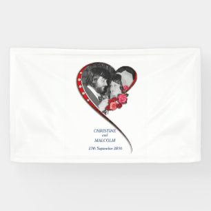 Swirling Heart Wedding Banner