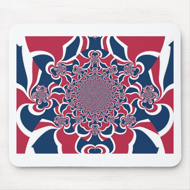 Swirling Kaleidoscope Art Print Mouse Pad (Front)