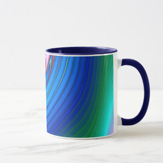 Swirling Liquid Glass (2) Deep Blue Mug