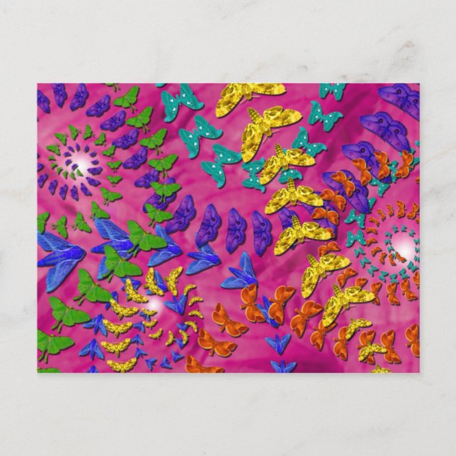 Swirling Moths Postcard (Front)