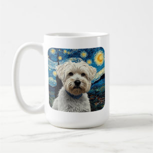 Swirling Night Sky Painting–Inspired Maltese Art  Coffee Mug