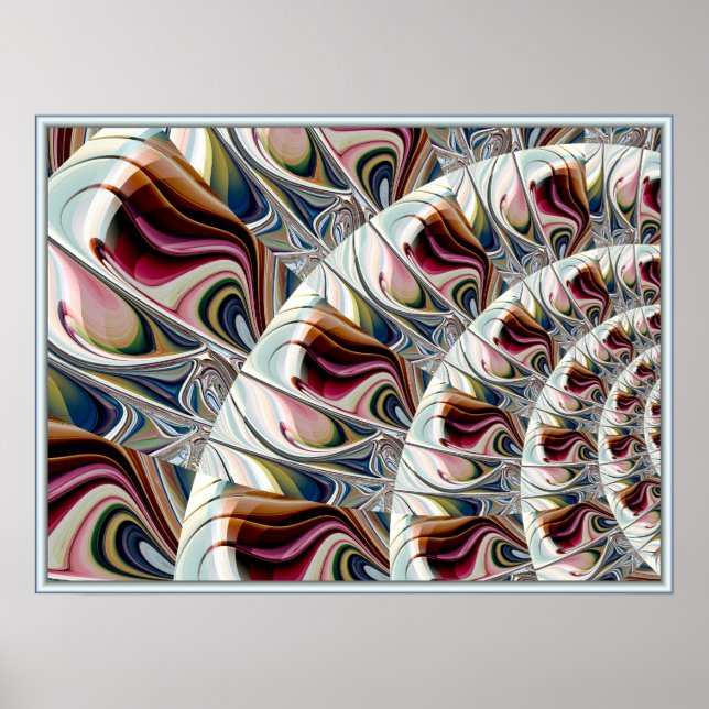 Swirling Painterly Pattern Poster (Front)