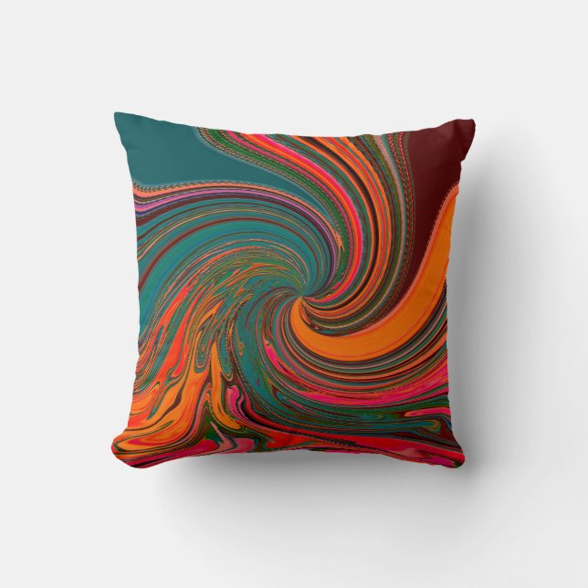 Swirling Party..... Throw Pillow (Front)