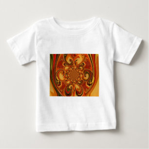 Swirling Pattern Shades of Orange, Brown, green Baby T-Shirt