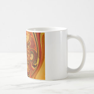 Swirling Pattern Shades of Orange, Brown, green Coffee Mug