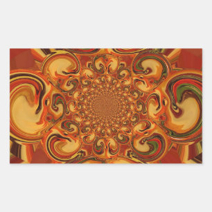 Swirling Pattern: Shades of Orange, Brown & Green Sticker