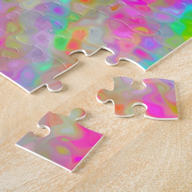 Swirling Psychedelic Dreams Jigsaw Puzzle (Side)