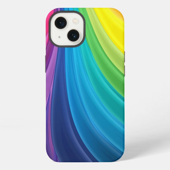 Swirling Rainbow Abstract iPhone Case (Back)