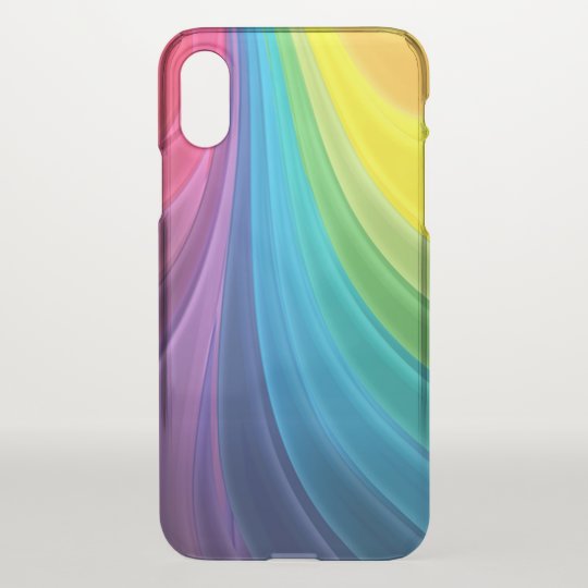 Swirling Rainbow Abstract iPhone X Case