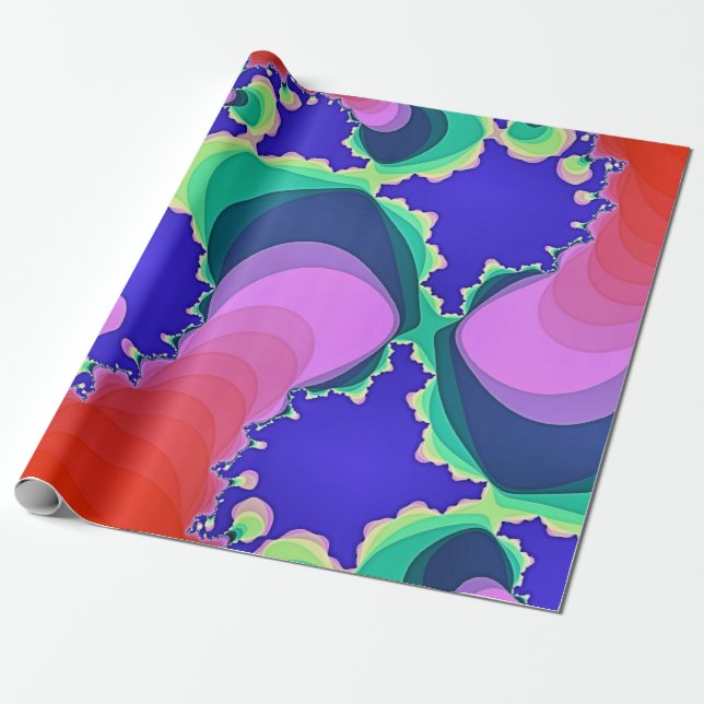 SWIRLING RIVER WATER WRAPPING PAPER (Unrolled)
