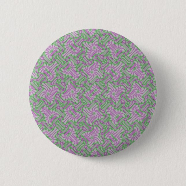 Swirling Rosettes 2 Inch Round Button (Front)