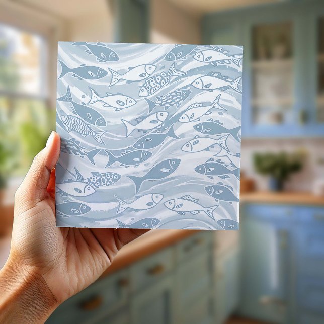 Swirling School of Fish in Blue ID1200 Tile (Creator Uploaded)