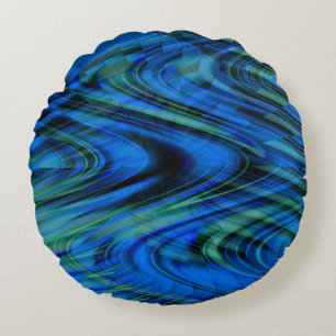 Swirling Seas...... Round Pillow