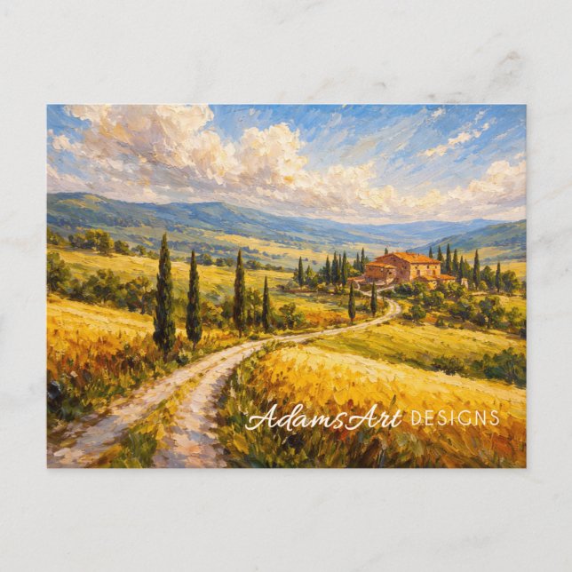Swirling Sky Landscape Postcard (Front)