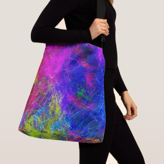 Swirling String Painting Multi-Colour Design Crossbody Bag