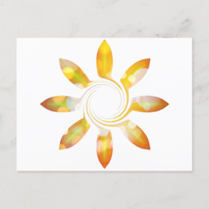 Swirling Sunflower  Postcard