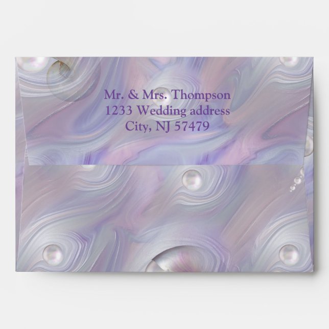 Swirling Symphony with the Mother of Pearls Envelope (Back (Top Flap))