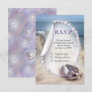 Swirling symphony with the mother of pearls RSVP card