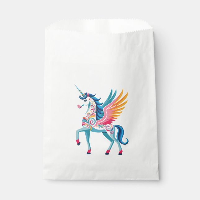 Swirling Unicorn Favour Bag (Front)
