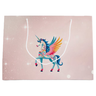 Swirling Unicorn Large Gift Bag