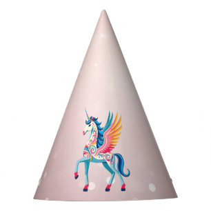 Swirling Unicorn Party Hat