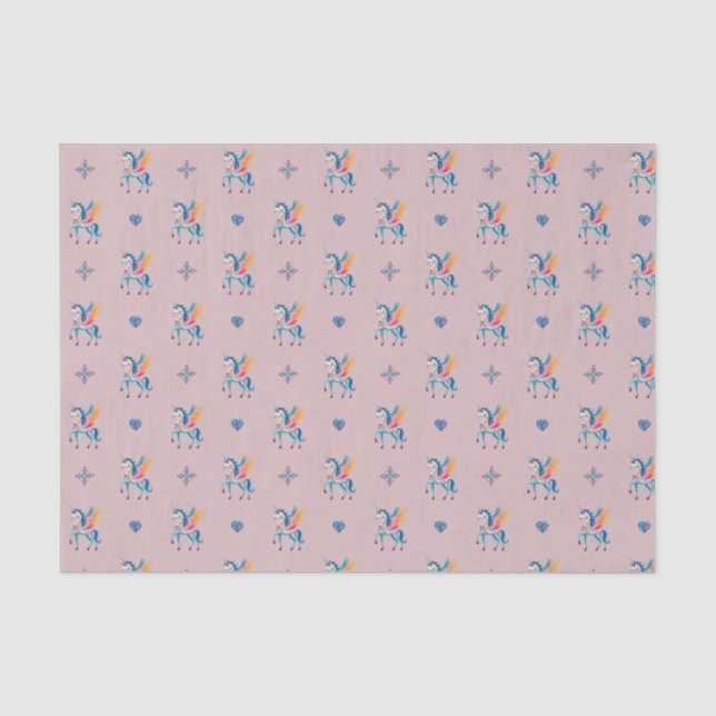 Swirling Unicorn Tissue Paper (Front)