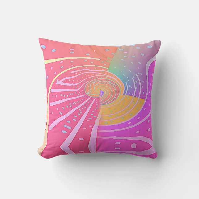 Swirling Vortex Decorative Throw Pillow (Front)