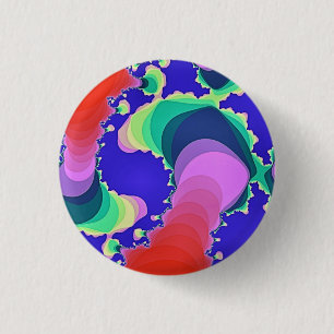 SWIRLING WATER 1 INCH ROUND BUTTON