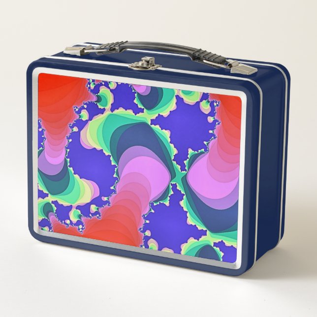 SWIRLING WATER  METAL LUNCH BOX (Front)