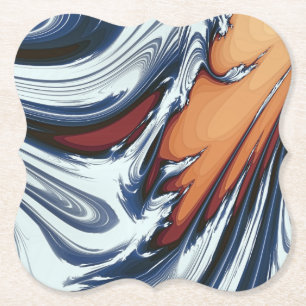 SWIRLING WATER PAPER COASTER