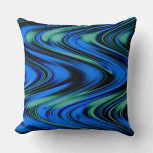 Swirling waves..... throw pillow