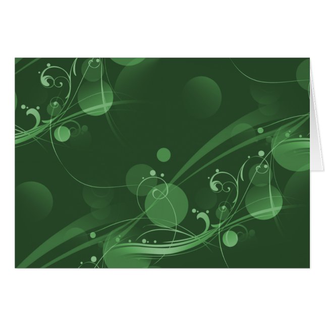 SWIRLS AND CIRCLE DOTS DARK GREEN (Front Horizontal)