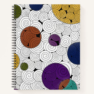 Swirls and Circles notebook