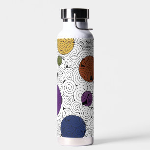 Swirls and Circles Water Bottle
