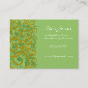 Swirls and Clover and Shamrocks Galore Business Card