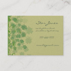 Swirls and Clover and Shamrocks Galore Business Card