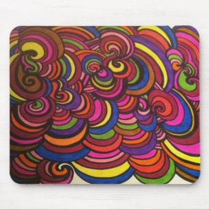 SWIRLS and COLORFUL LAYERS! Mouse Pad