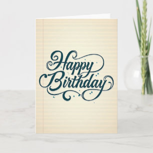 Swirls Birthday Wishes Card