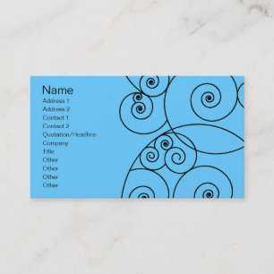 Swirls - Blue Business Card