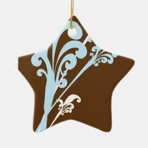 Swirls Ceramic Ornament