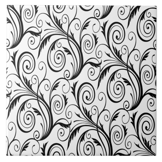 Swirls Ceramic Tile (Front)