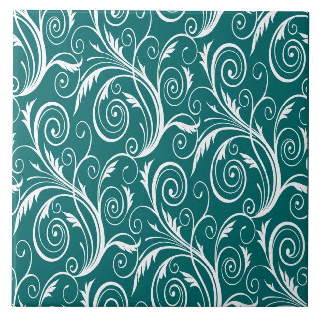 Swirls Ceramic Tile (Front)