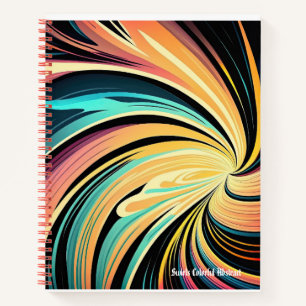 Swirls Colourful Abstract Background Notebook